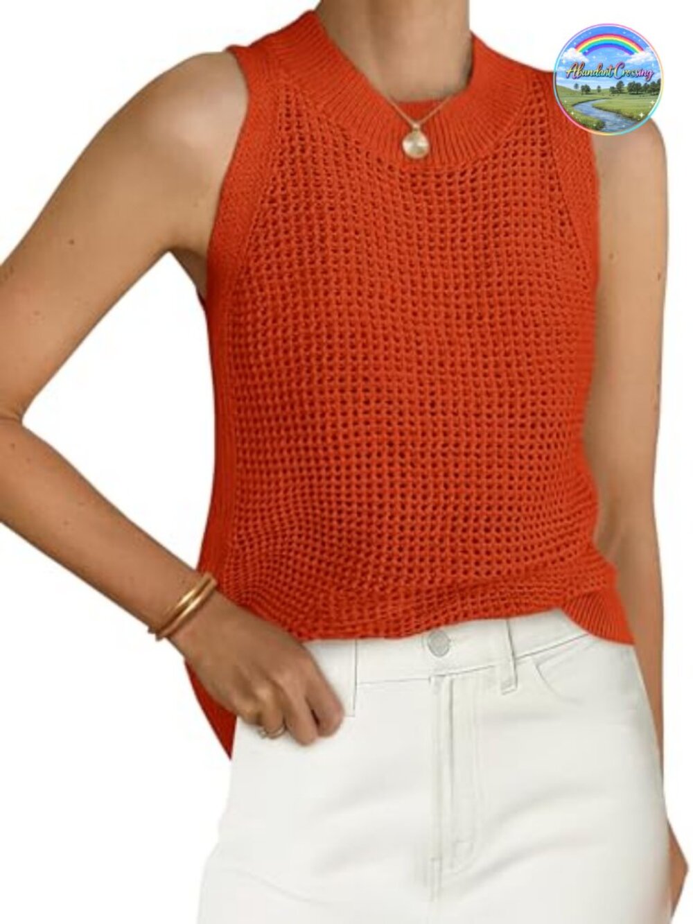 Womens Crochet Eyelet Knit Tank Top Sleeveless Summer Beach Coverup